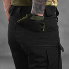 Мужские стрейчевые штаны 7.62 tactical рип-стоп черные размер L - изображение 6