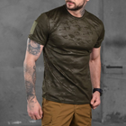 Потоотводящая мужская футболка Coolmax с липучкой для шеврона мультикам олива размер L - изображение 3