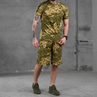 Чоловічий літній комплект футболка + шорти Coolmax піксель розмір S - зображення 1