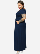 Плаття-туніка макcі жіноча Karko SA300 50-52 Темно-синє (5903676036715) - зображення 3