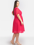 Sukienka trapezowa damska Plus Size Karko SA399 50 Różowa (5903676032373) - obraz 3