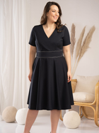 Sukienka trapezowa damska Plus Size Karko SC220 56 Granatowa (5903676216599) - obraz 4