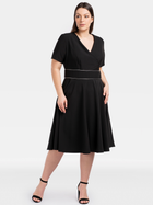 Sukienka trapezowa damska Plus Size Karko SC219 54 Czarna (5903676216384) - obraz 1