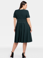 Sukienka trapezowa damska Plus Size Karko SC221 52 Zielona (5903676216674) - obraz 2