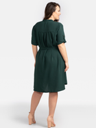 Плаття міді жіноче Karko SA712 38-40 Темно-зелене (5903676024965) - зображення 2