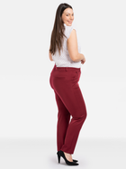 Spodnie slim fit damskie Karko Z868 42 Bordowe (5903676221104) - obraz 3
