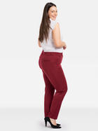 Spodnie slim fit damskie Karko Z868 54 Bordowe (5903676221166) - obraz 3
