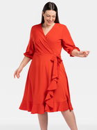 Плаття на запах міді жіноче Karko SA851 50-52 Червоне (5903676036319) - зображення 1