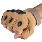 Тактичні рукавички короткі, розмір Pro M, бежевий. - изображение 2