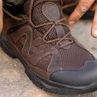 Тактичні кросівки літні Stimul Штурм коричневі шкіряні сітка 45 - зображення 10