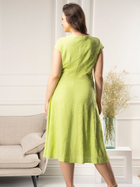 Плаття на запах міді жіноче Karko SC288 54/56 Зелене (5903676227694) - зображення 2