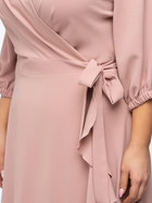 Плаття на запах міді жіноче Karko SB064 42-44 Рожеве (5903676061892) - зображення 4