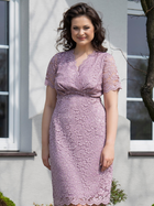 Плаття-футляр міді жіноче Karko SC305 50 Фіолетове (5903676233572) - зображення 1