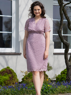 Плаття-футляр міді жіноче Karko SC305 50 Фіолетове (5903676233572) - зображення 4