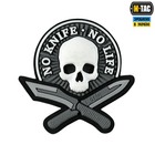 Нашивка PVC No No M-Tac Life Knife Black/White 3D -