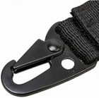 Пряжка карабін з кільцем для ключів ліхтариків рюкзаків ременів аксесуарів Чорний - зображення 4