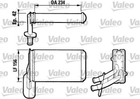 Радіатор печі Valeo 812031 Volkswagen Golf, Polo, Jetta, Vento, Passat, Caddy; Skoda Octavia; Seat Toledo, Cordoba, Ibiza; Audi A3 1H2819031A, 358820031, 1H2819031B