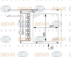 Радиатор печки HELLA 8FH351311151 Opel Astra, Zafira 1826089, 1826082, 9120661