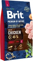 Сухий корм Brit Premium Adult L для дорослих собак великих порід зі смаком курки