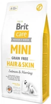 Сухой корм для взрослых собак миниатюрных пород Brit Care Mini Grain Free Hair & Skin