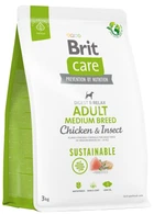 Корм для собак средних пород Brit Care Dog Sustainable Adult Medium Breed с курицей и насекомыми