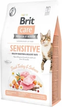 Сухой корм для кошек Brit Care Cat GF Sensitive Digestion & Delicate Taste для привередливых с индейкой и лососем