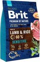 Сухой корм Brit Premium Sensitive Lamb для собак с чувствительным пищеварением со вкусом ягненка