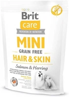 Сухой корм для взрослых собак миниатюрных пород Brit Care Mini Grain Free Hair & Skin