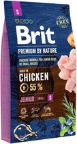 Сухой корм Brit Premium Junior S для щенков и молодых собак мелких пород со вкусом курицы