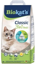 Наповнювач туалета для котів Biokat’s Classic Fresh 3in1 (бентонітовий) 18 кг