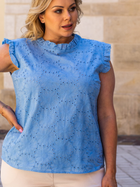 Блуза жіноча Karko BA121 46/48 Синя (5903676086345) - зображення 6