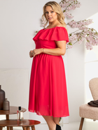 Сукня вечірня міді літня жіноча Karko SB245 46 Рожева (5903676082965) - зображення 6