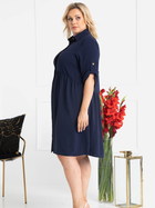 Сукня-сорочка міді літня жіноча Karko SB528 46/48 Темно-синя (5903676114048) - зображення 6
