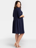 Сукня-сорочка міді літня жіноча Karko SB528 50/52 Темно-синя (5903676114055) - зображення 3