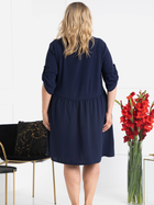 Сукня-сорочка міді літня жіноча Karko SB528 50/52 Темно-синя (5903676114055) - зображення 5