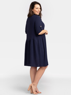 Сукня-сорочка міді літня жіноча Karko SB528 54/56 Темно-синя (5903676114062) - зображення 3