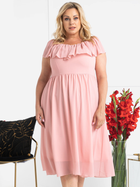 Сукня вечірня міді літня жіноча Karko SB530 42 Рожева (5903676116295) - зображення 1