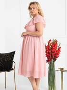 Сукня вечірня міді літня жіноча Karko SB530 40 Рожева (5903676116288) - зображення 3