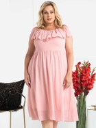Сукня вечірня міді літня жіноча Karko SB530 56 Рожева (5903676116363) - зображення 1