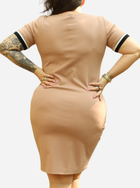 Плаття-футболка міді літнє жіноче Karko SB831 50-52 Бежеве (5903676156772) - зображення 2