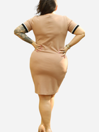 Плаття-футболка міді літнє жіноче Karko SB831 50-52 Бежеве (5903676156772) - зображення 4