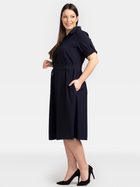 Сукня-сорочка міді літня жіноча Karko SB637 54/56 Темно-синя (5903676126195) - зображення 3