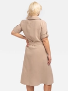 Сукня-сорочка міді літня жіноча Karko SB638 46/48 Темно-бежева (5903676126225) - зображення 2