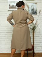 Сукня-сорочка міді літня жіноча Karko SB638 46/48 Темно-бежева (5903676126225) - зображення 5