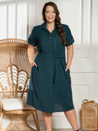 Сукня-сорочка міді літня жіноча Karko SB639 42/44 Зелена (5903676126065) - зображення 4