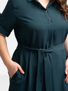 Сукня-сорочка міді літня жіноча Karko SB639 42/44 Зелена (5903676126065) - зображення 8