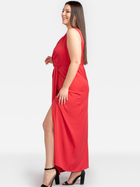 Плаття на запах довге літнє жіноче Karko SB920 46 Червоне (5903676180562) - зображення 2