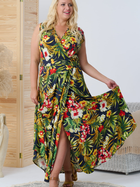 Плаття на запах довге літнє жіноче Karko SC061 50-52 Різнокольорове (5903676179146) - зображення 1