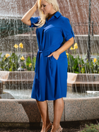 Плаття-сорочка міді літнє жіноче Karko SC114 42-44 Синє (5903676192916) - зображення 8