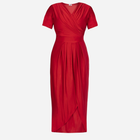 Плаття на запах довге літнє жіноче Karko SA624 46-48 Червоне (5903676039693) - зображення 4
